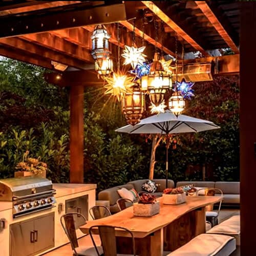 lighting for outdoor kitchen